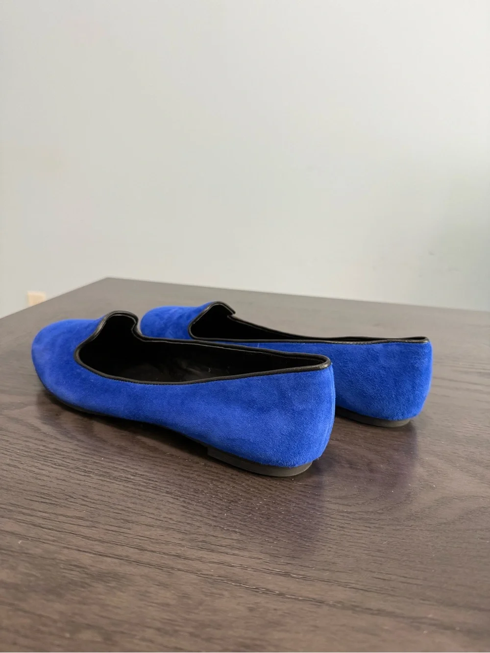 Cole Haan Blue Suede Smoking Flats Slip On Women’s Size‎ 10